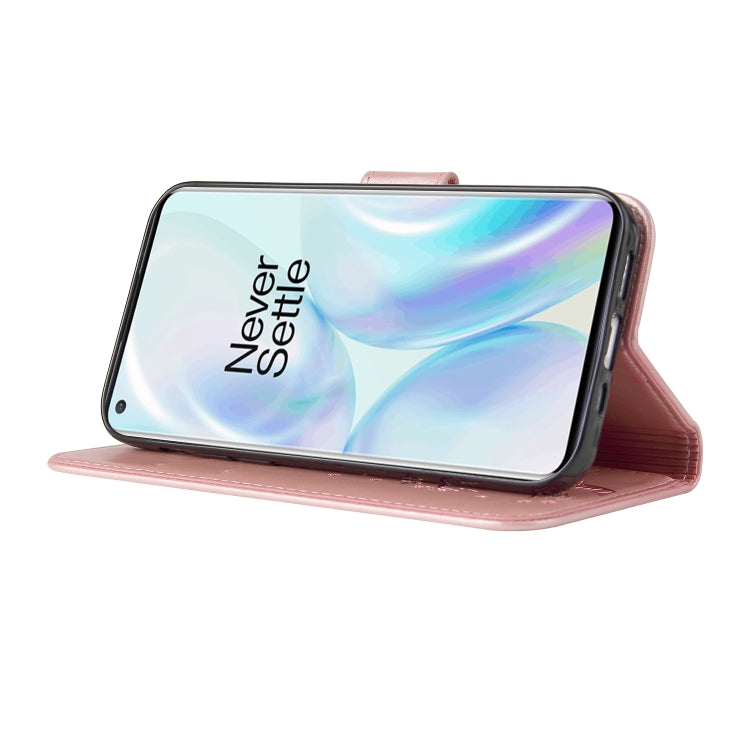 For OnePlus 8 Embossed Lucky Tree Horizontal Flip Leather Case with Holder & Card Slot & Wallet & Lanyard