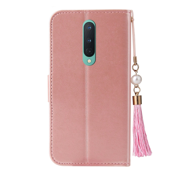 For OnePlus 8 Embossed Lucky Tree Horizontal Flip Leather Case with Holder & Card Slot & Wallet & Lanyard