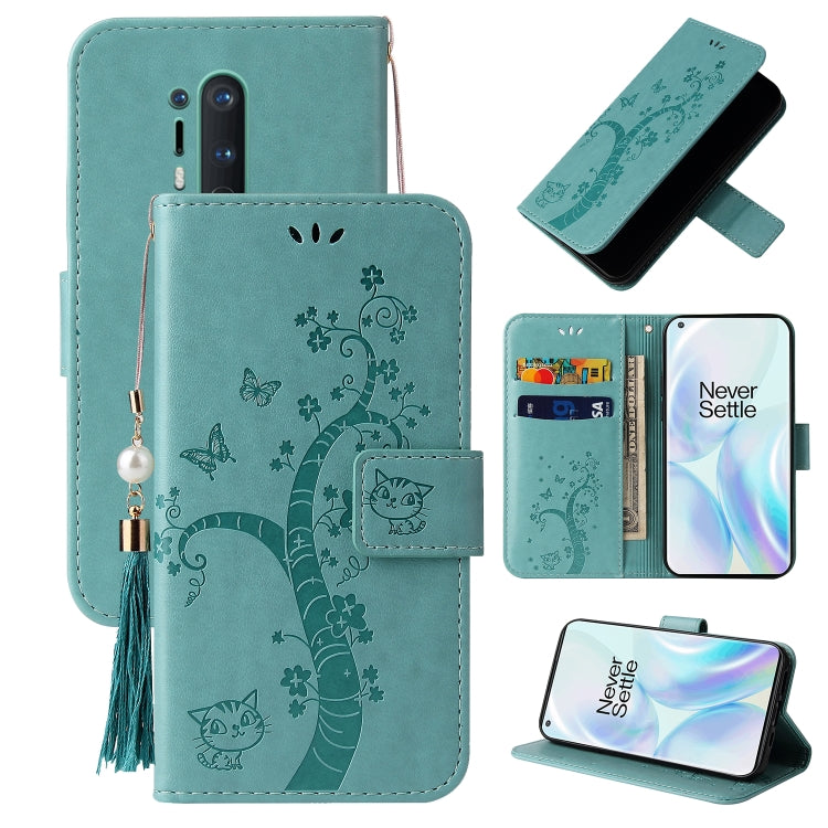 For OnePlus 8 Pro Embossed Lucky Tree Horizontal Flip Leather Case with Holder & Card Slot & Wallet & Lanyard