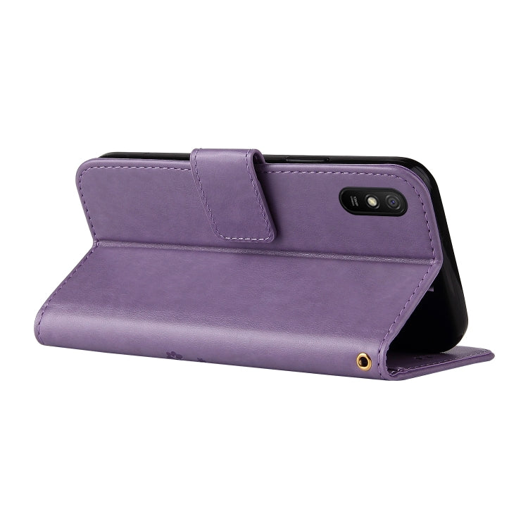 For Xiaomi Redmi 9A Embossed Lucky Tree Horizontal Flip Leather Case with Holder & Card Slot & Wallet & Lanyard