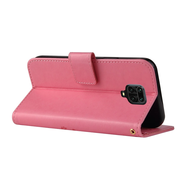 For Xiaomi Redmi Note 9S Embossed Lucky Tree Horizontal Flip Leather Case with Holder & Card Slot & Wallet & Lanyard