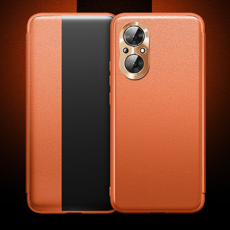 For Honor 50 SE Magnetic Side Window View Shockproof Horizontal Flip Leather Smart Case