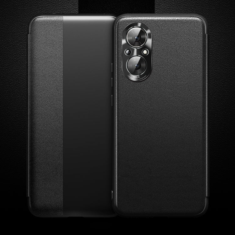For Honor 50 SE Magnetic Side Window View Shockproof Horizontal Flip Leather Smart Case
