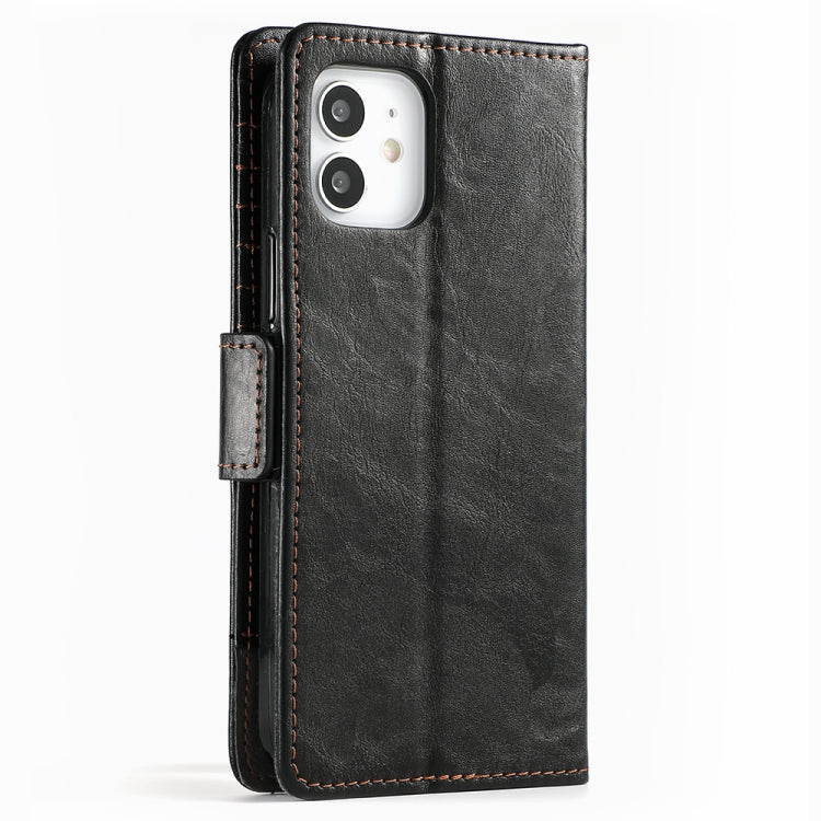 For iPhone 12 mini CaseNeo Business Splicing Dual Magnetic Buckle Horizontal Flip PU Leather Case with Holder & Card Slots & Wallet