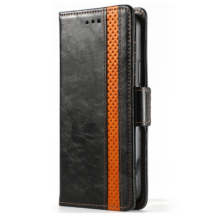 For iPhone 12 / 12 Pro CaseNeo Business Splicing Dual Magnetic Buckle Horizontal Flip PU Leather Case with Holder & Card Slots & Wallet
