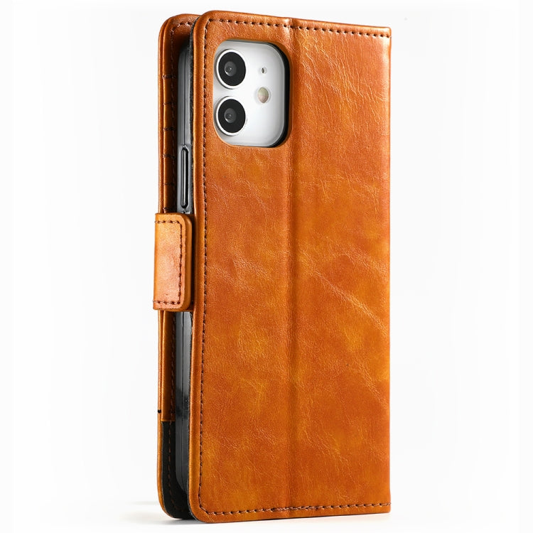 For iPhone 12 / 12 Pro CaseNeo Business Splicing Dual Magnetic Buckle Horizontal Flip PU Leather Case with Holder & Card Slots & Wallet