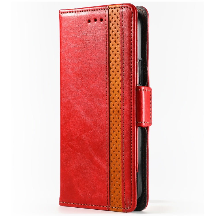 For iPhone 12 / 12 Pro CaseNeo Business Splicing Dual Magnetic Buckle Horizontal Flip PU Leather Case with Holder & Card Slots & Wallet