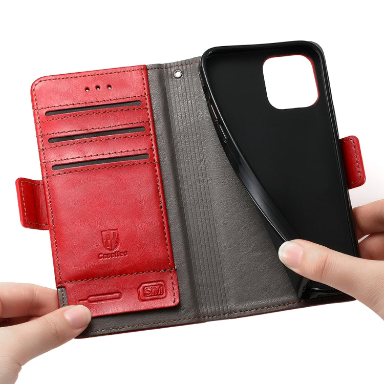 For iPhone 12 Pro Max CaseNeo Business Splicing Dual Magnetic Buckle Horizontal Flip PU Leather Case with Holder & Card Slots & Wallet