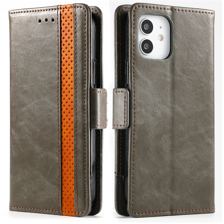 For iPhone 12 Pro Max CaseNeo Business Splicing Dual Magnetic Buckle Horizontal Flip PU Leather Case with Holder & Card Slots & Wallet
