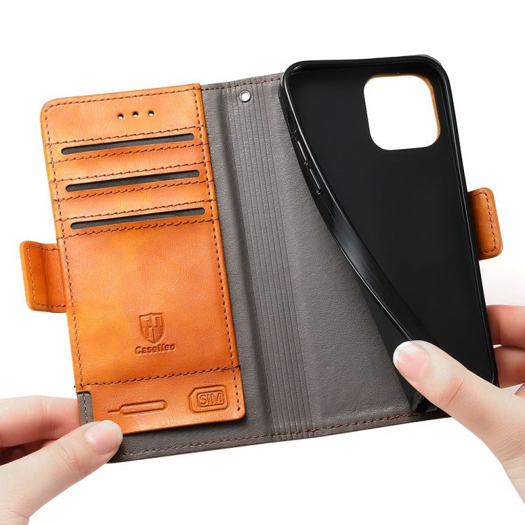 For iPhone 11 CaseNeo Business Splicing Dual Magnetic Buckle Horizontal Flip PU Leather Case with Holder & Card Slots & Wallet