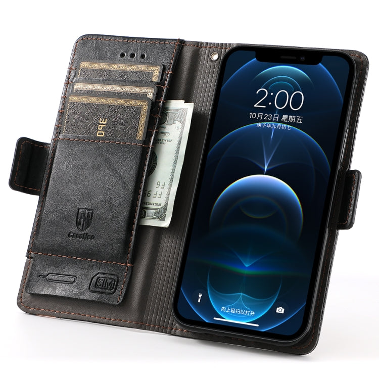 For iPhone 11 Pro Max CaseNeo Business Splicing Dual Magnetic Buckle Horizontal Flip PU Leather Case with Holder & Card Slots & Wallet
