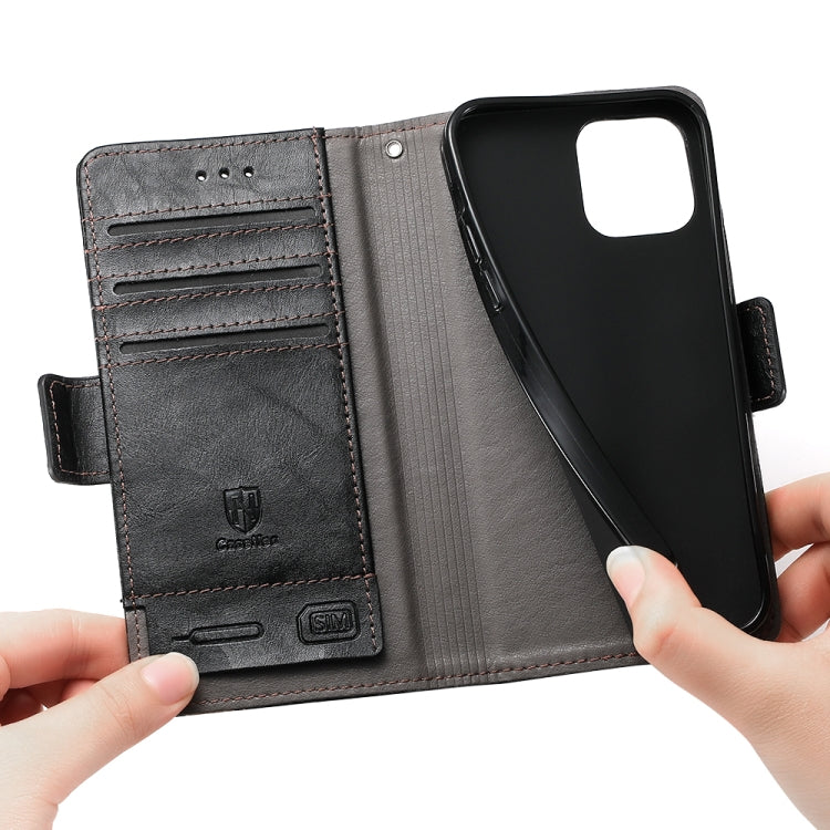 For iPhone 11 Pro Max CaseNeo Business Splicing Dual Magnetic Buckle Horizontal Flip PU Leather Case with Holder & Card Slots & Wallet