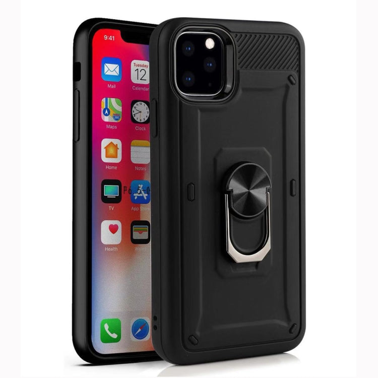 For iPhone 11 Pro Shockproof PC + TPU Protective Case with Ring Holder