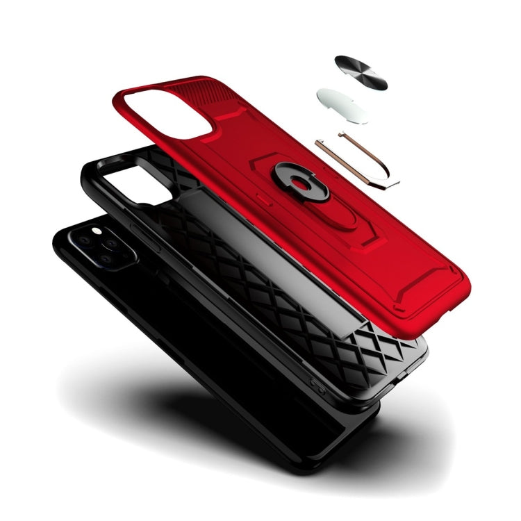 For iPhone 11 Shockproof PC + TPU Protective Case with Ring Holder