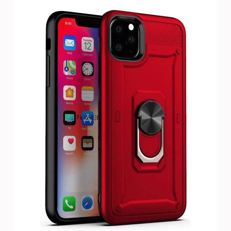 For iPhone 11 Pro Max Shockproof PC + TPU Protective Case with Ring Holder