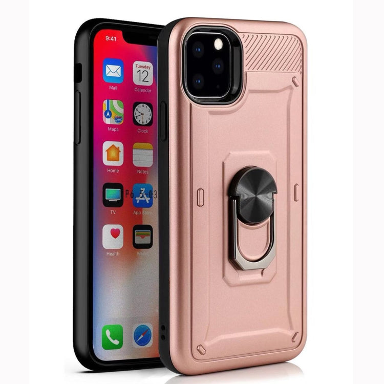 For iPhone 11 Pro Max Shockproof PC + TPU Protective Case with Ring Holder