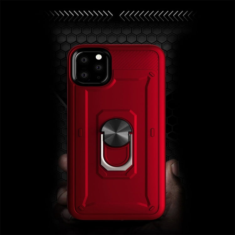 For iPhone 11 Pro Max Shockproof PC + TPU Protective Case with Ring Holder