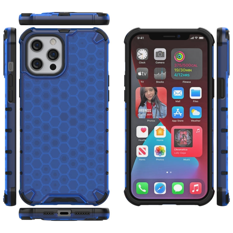 For iPhone 13 Pro Max Shockproof Honeycomb PC + TPU Protective Case