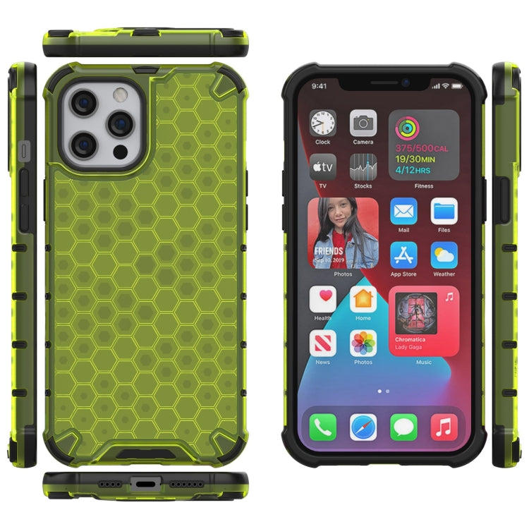 For iPhone 13 Pro Max Shockproof Honeycomb PC + TPU Protective Case