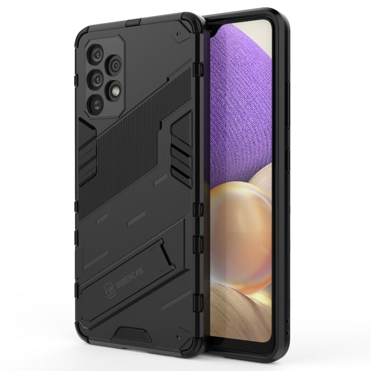 For Samsung Galaxy A32 4G Punk Armor 2 in 1 PC + TPU Shockproof Case with Invisible Holder