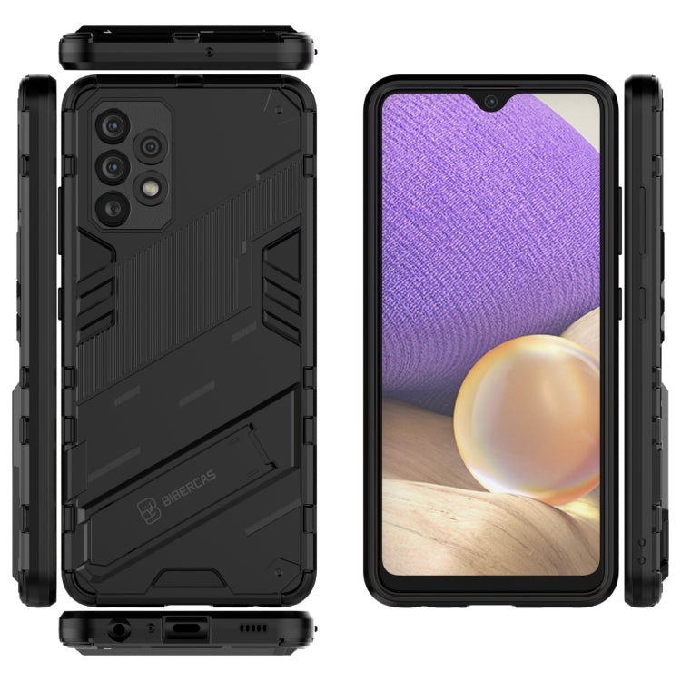 For Samsung Galaxy A32 4G Punk Armor 2 in 1 PC + TPU Shockproof Case with Invisible Holder