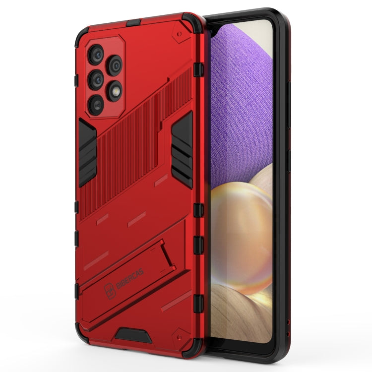 For Samsung Galaxy A32 4G Punk Armor 2 in 1 PC + TPU Shockproof Case with Invisible Holder