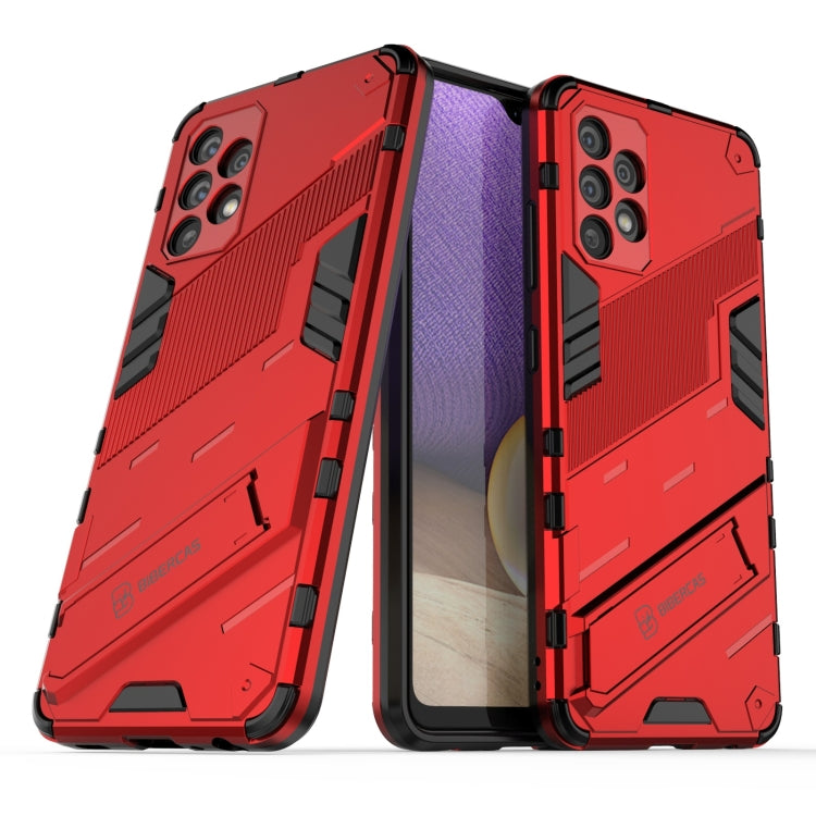 For Samsung Galaxy A32 4G Punk Armor 2 in 1 PC + TPU Shockproof Case with Invisible Holder