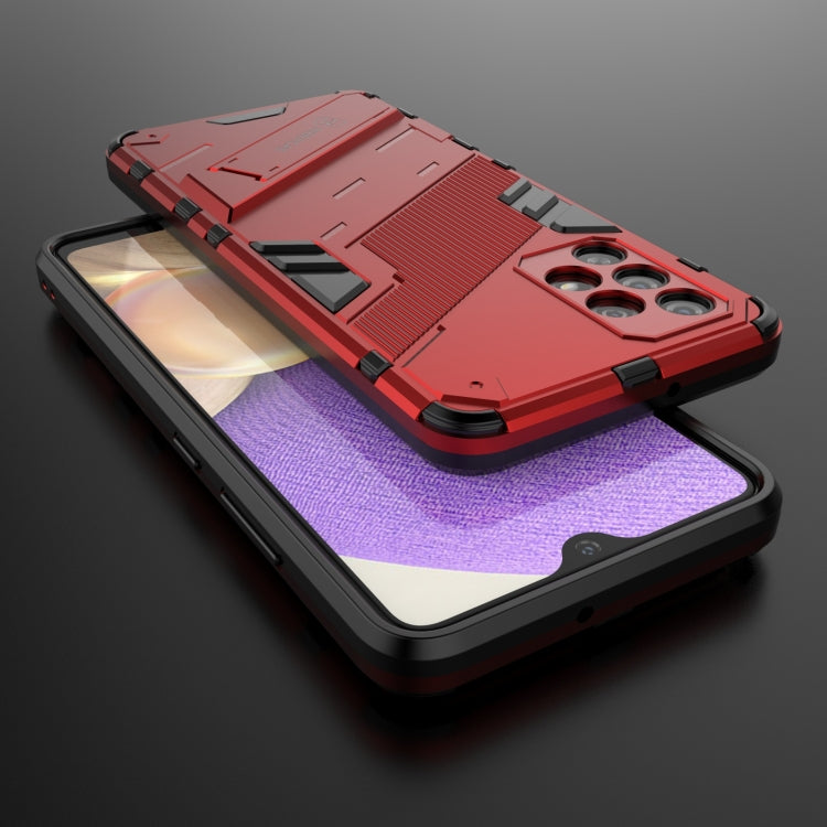 For Samsung Galaxy A32 4G Punk Armor 2 in 1 PC + TPU Shockproof Case with Invisible Holder