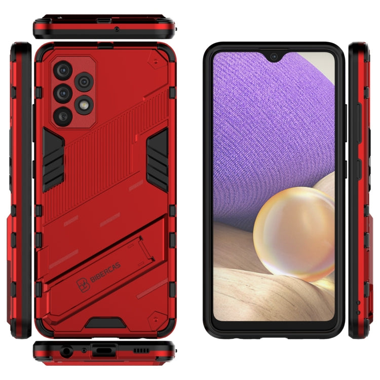For Samsung Galaxy A32 4G Punk Armor 2 in 1 PC + TPU Shockproof Case with Invisible Holder
