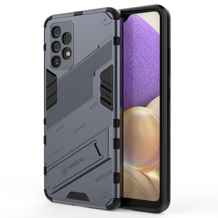 For Samsung Galaxy A32 4G Punk Armor 2 in 1 PC + TPU Shockproof Case with Invisible Holder