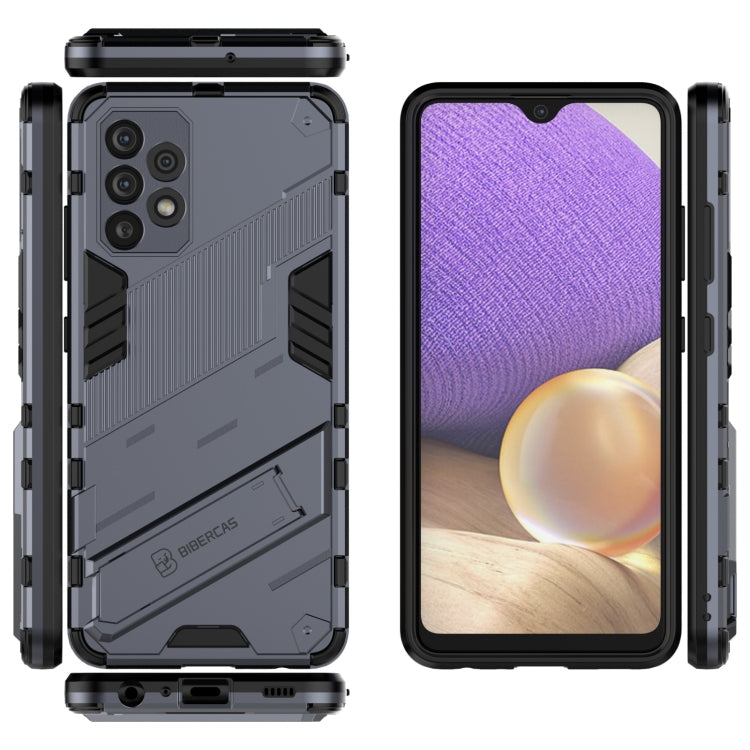 For Samsung Galaxy A32 4G Punk Armor 2 in 1 PC + TPU Shockproof Case with Invisible Holder