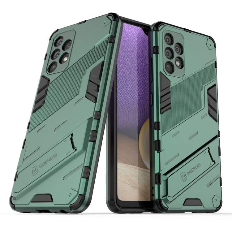 For Samsung Galaxy A32 4G Punk Armor 2 in 1 PC + TPU Shockproof Case with Invisible Holder
