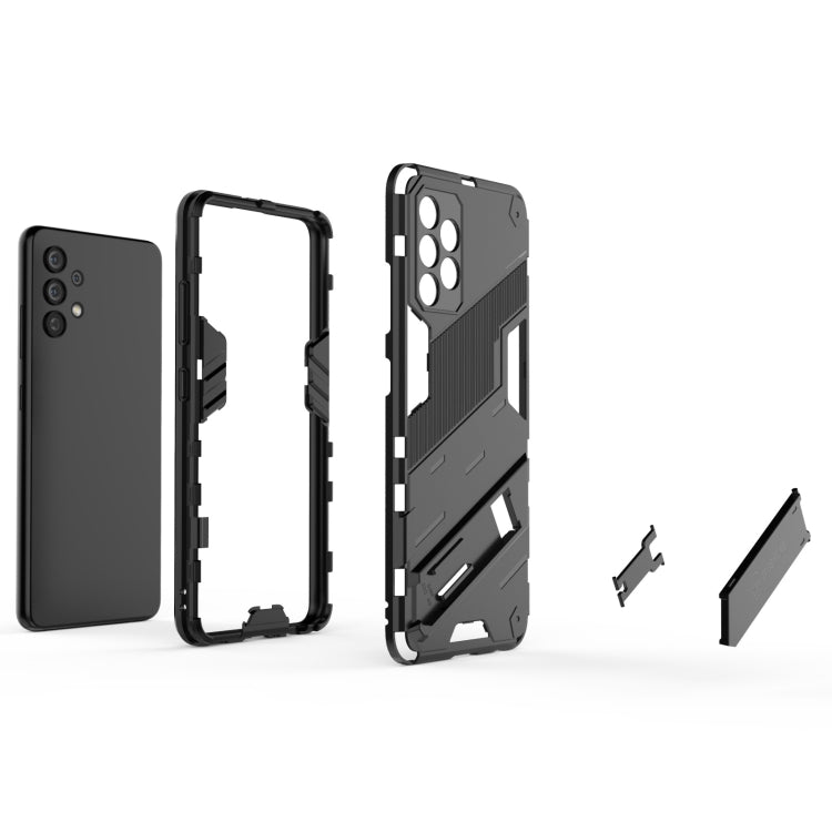 For Samsung Galaxy A32 4G Punk Armor 2 in 1 PC + TPU Shockproof Case with Invisible Holder