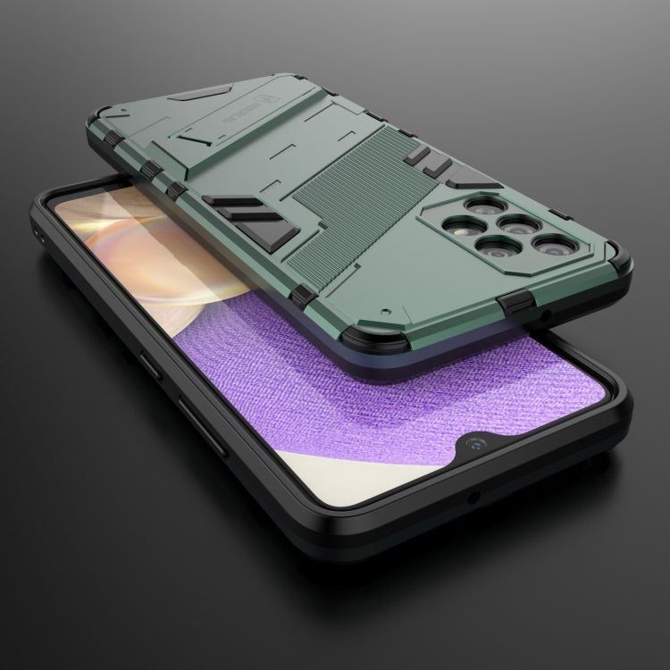 For Samsung Galaxy A32 4G Punk Armor 2 in 1 PC + TPU Shockproof Case with Invisible Holder