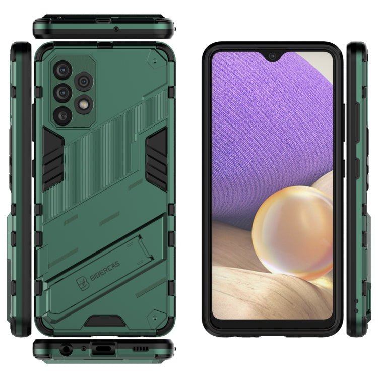 For Samsung Galaxy A32 4G Punk Armor 2 in 1 PC + TPU Shockproof Case with Invisible Holder
