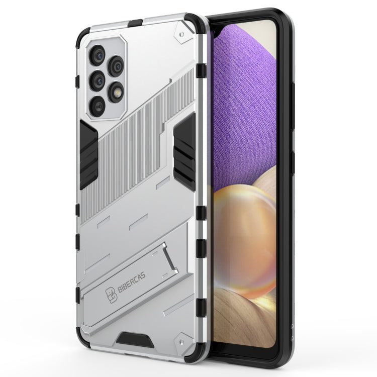 For Samsung Galaxy A32 4G Punk Armor 2 in 1 PC + TPU Shockproof Case with Invisible Holder