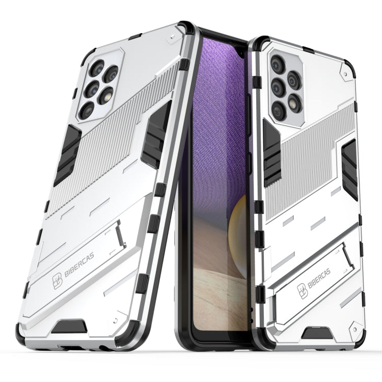 For Samsung Galaxy A32 4G Punk Armor 2 in 1 PC + TPU Shockproof Case with Invisible Holder