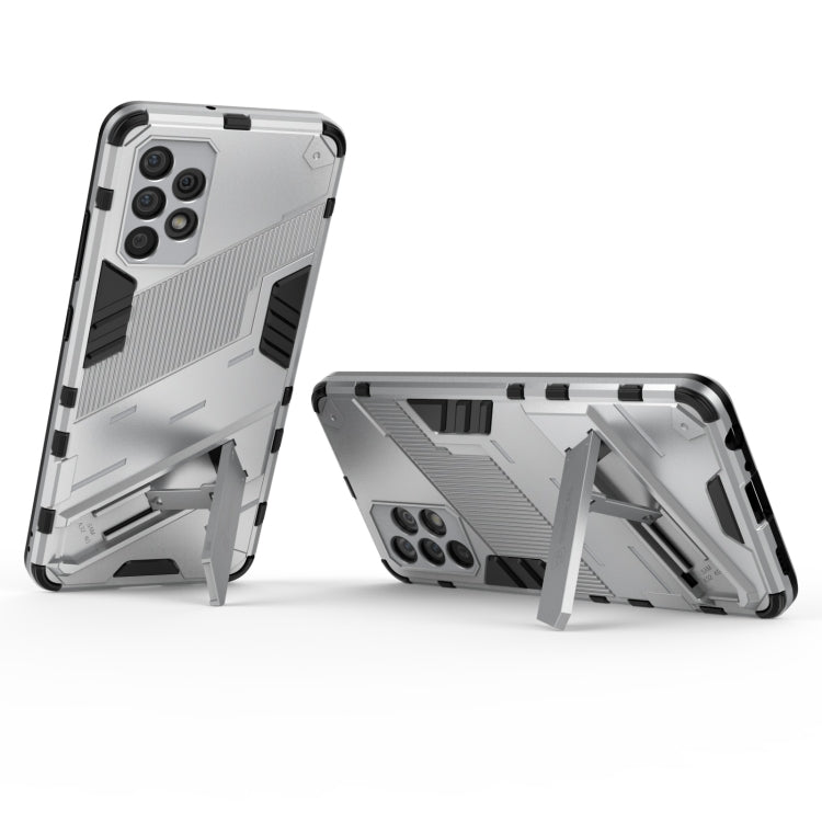 For Samsung Galaxy A32 4G Punk Armor 2 in 1 PC + TPU Shockproof Case with Invisible Holder