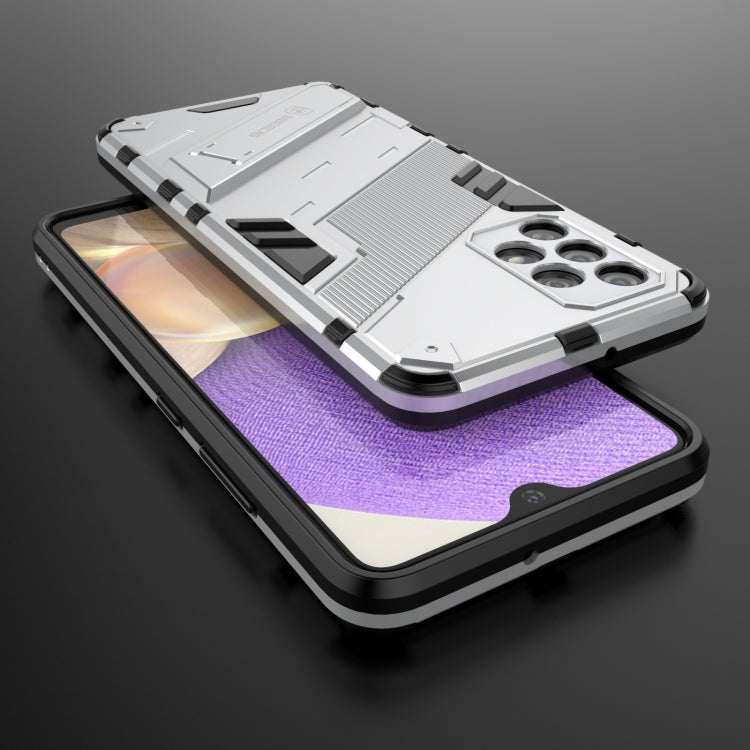 For Samsung Galaxy A32 4G Punk Armor 2 in 1 PC + TPU Shockproof Case with Invisible Holder