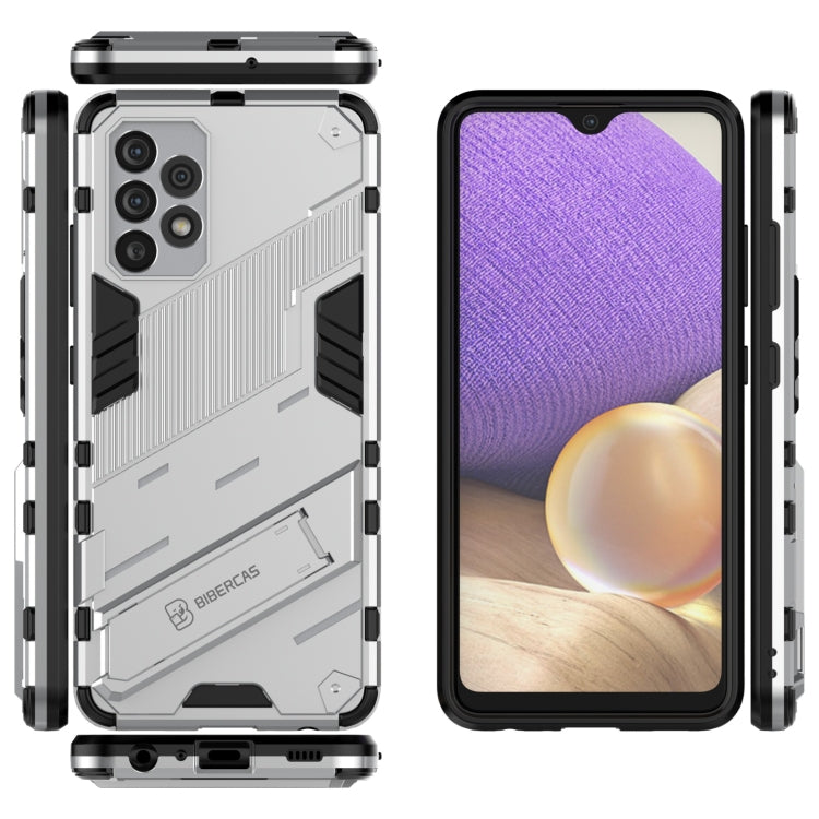 For Samsung Galaxy A32 4G Punk Armor 2 in 1 PC + TPU Shockproof Case with Invisible Holder