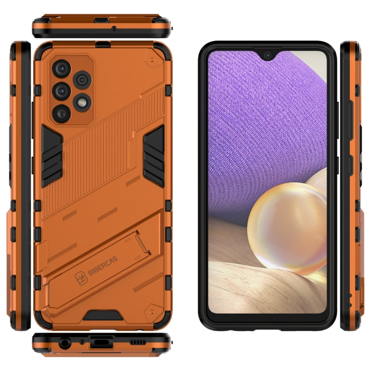 For Samsung Galaxy A32 4G Punk Armor 2 in 1 PC + TPU Shockproof Case with Invisible Holder
