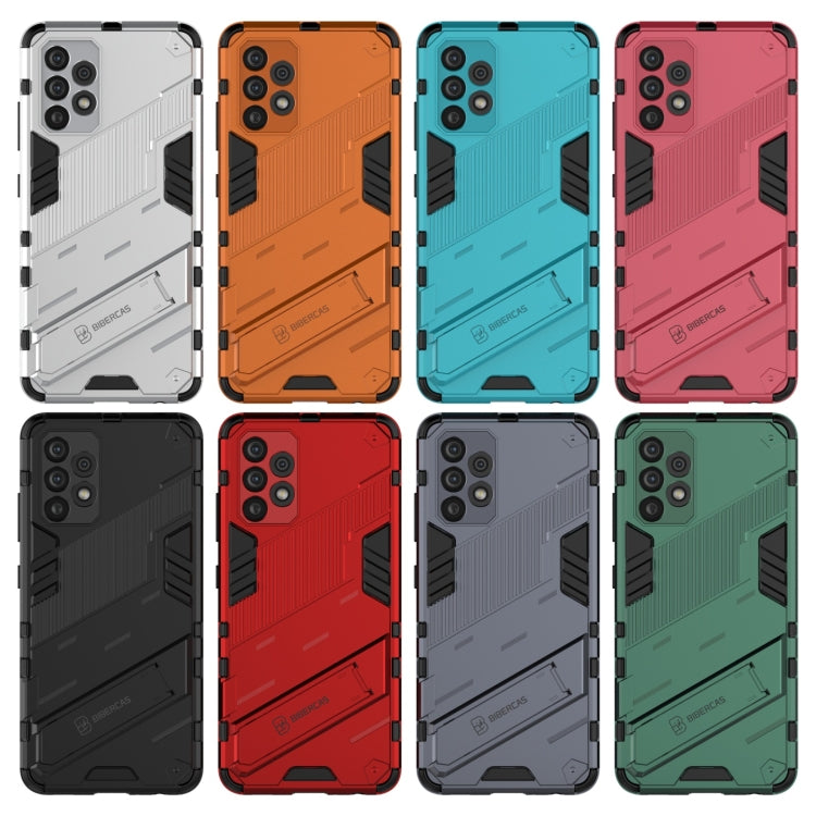 For Samsung Galaxy A32 4G Punk Armor 2 in 1 PC + TPU Shockproof Case with Invisible Holder