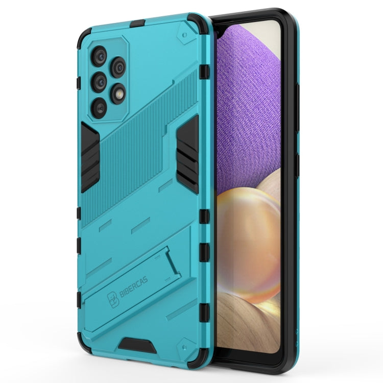 For Samsung Galaxy A32 4G Punk Armor 2 in 1 PC + TPU Shockproof Case with Invisible Holder