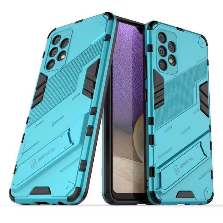 For Samsung Galaxy A32 4G Punk Armor 2 in 1 PC + TPU Shockproof Case with Invisible Holder
