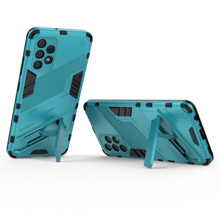 For Samsung Galaxy A32 4G Punk Armor 2 in 1 PC + TPU Shockproof Case with Invisible Holder