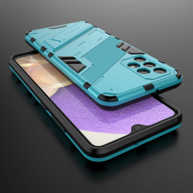 For Samsung Galaxy A32 4G Punk Armor 2 in 1 PC + TPU Shockproof Case with Invisible Holder