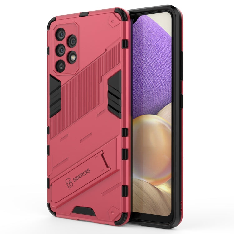 For Samsung Galaxy A32 4G Punk Armor 2 in 1 PC + TPU Shockproof Case with Invisible Holder