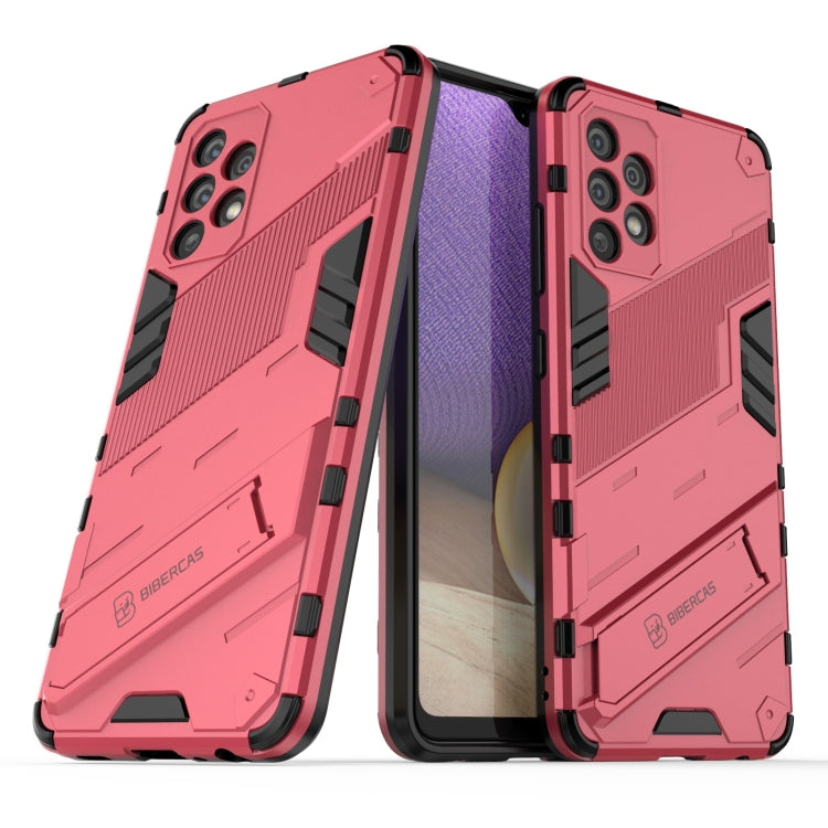 For Samsung Galaxy A32 4G Punk Armor 2 in 1 PC + TPU Shockproof Case with Invisible Holder