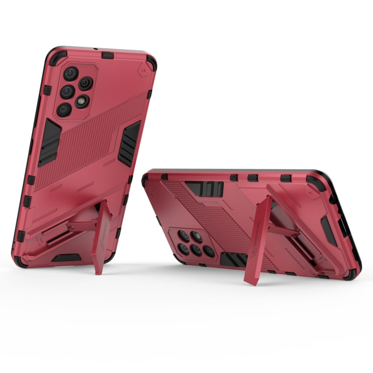 For Samsung Galaxy A32 4G Punk Armor 2 in 1 PC + TPU Shockproof Case with Invisible Holder