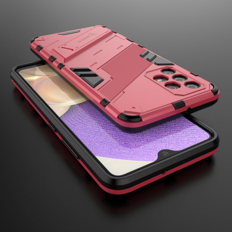 For Samsung Galaxy A32 4G Punk Armor 2 in 1 PC + TPU Shockproof Case with Invisible Holder